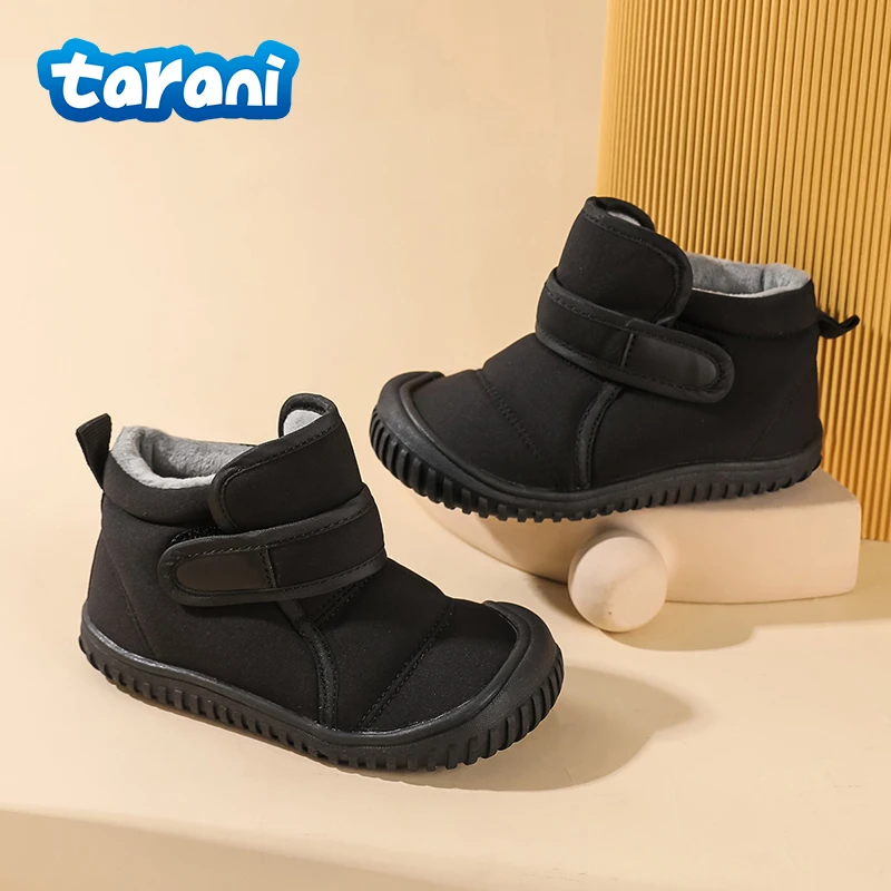 

High Quality Kids Snow Boots Outdoor Anti-slip Waterproof Soft Plush Winter Short Boots Boys Warm Plush Boots