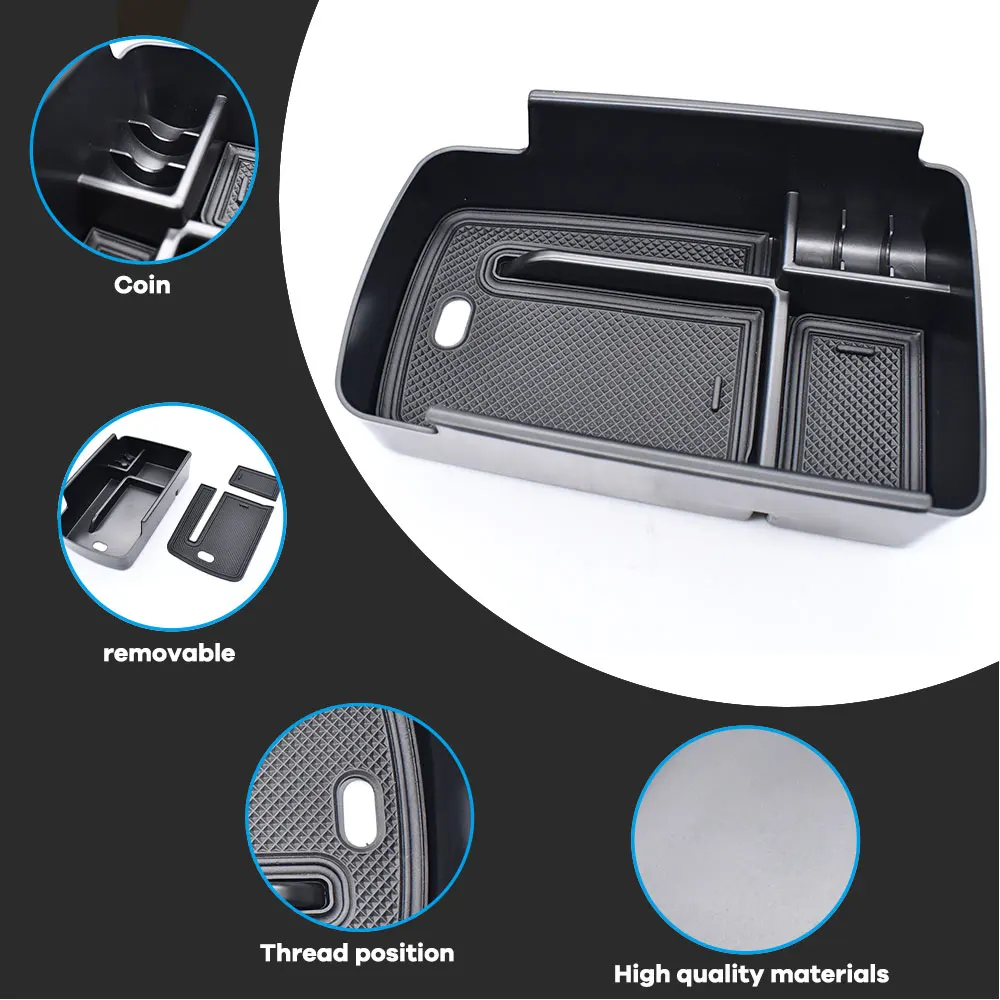 For Chevrolet Trax LS/1RS/LT/2RS/ACTIV 2024 2025 Center Console Armrest Storage Box Tray ABS Black Organizer Tidying Accessories - Image 5