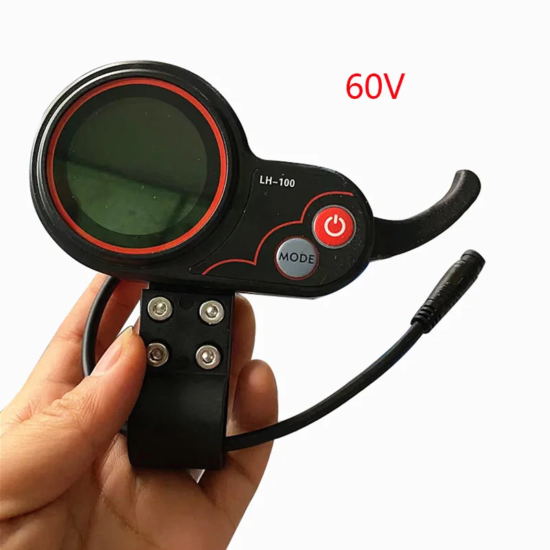 LH100 60V 6 Pin Display with USB Port For Electric Scooter Bike Bicycle LH-100 LCD Speedometer Control Panel Parts