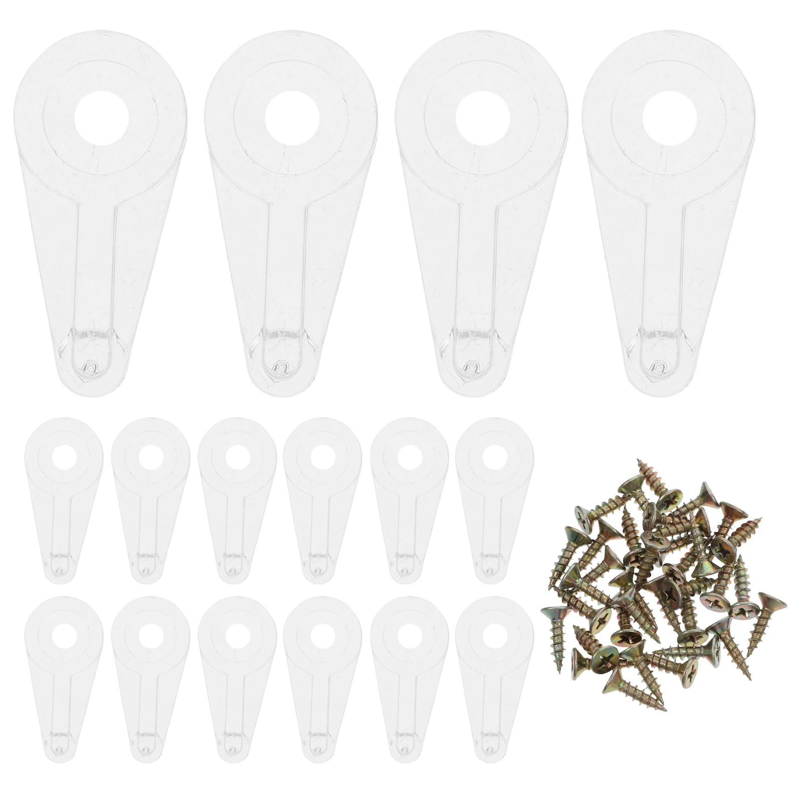 

30 Pcs Glass Wardrobe Clips Sturdy Retainer Bracket Mirror Fixing Hardware Plastic Support Bracket Panel Holder
