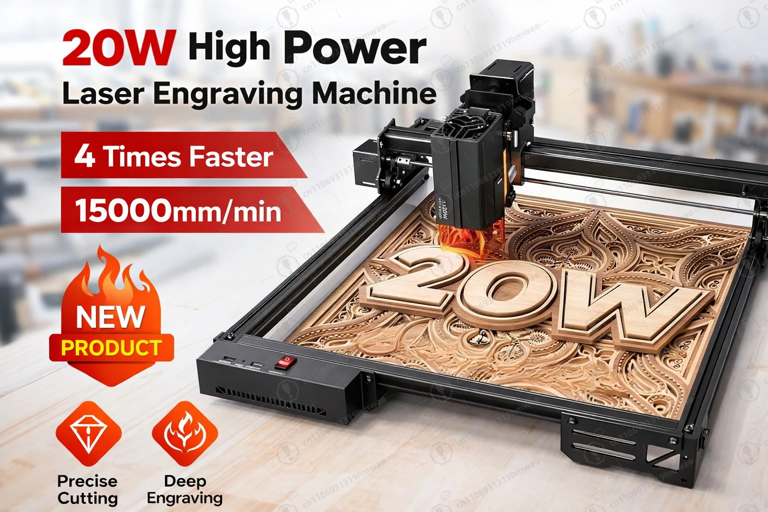 

20W Laser Engraver A20 PRO V2 High Accuracy Engraving Machine for Wood Metal Acrylic Leather