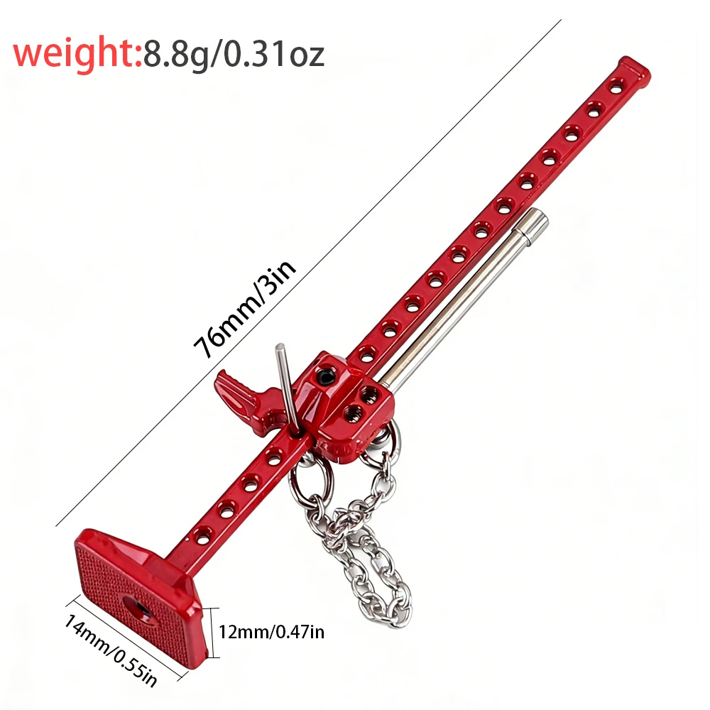 1/18 1/24 RC Crawler Car Metal Slidable Jack Tool Functional Decoration for TRX4M SCX24 AX24 FCX24 FCX24M