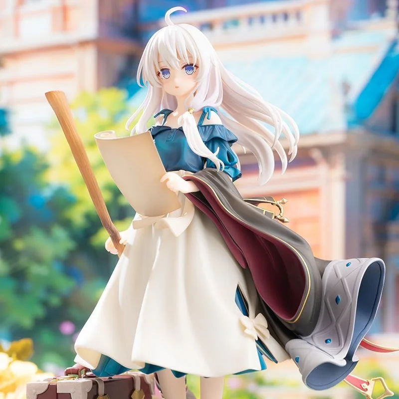 25cm Wandering Witch: The Journey of Elaina Action Figures Anime Kawaii Girl Early Summer Blue Sky Collection Dolls Toys Gifts