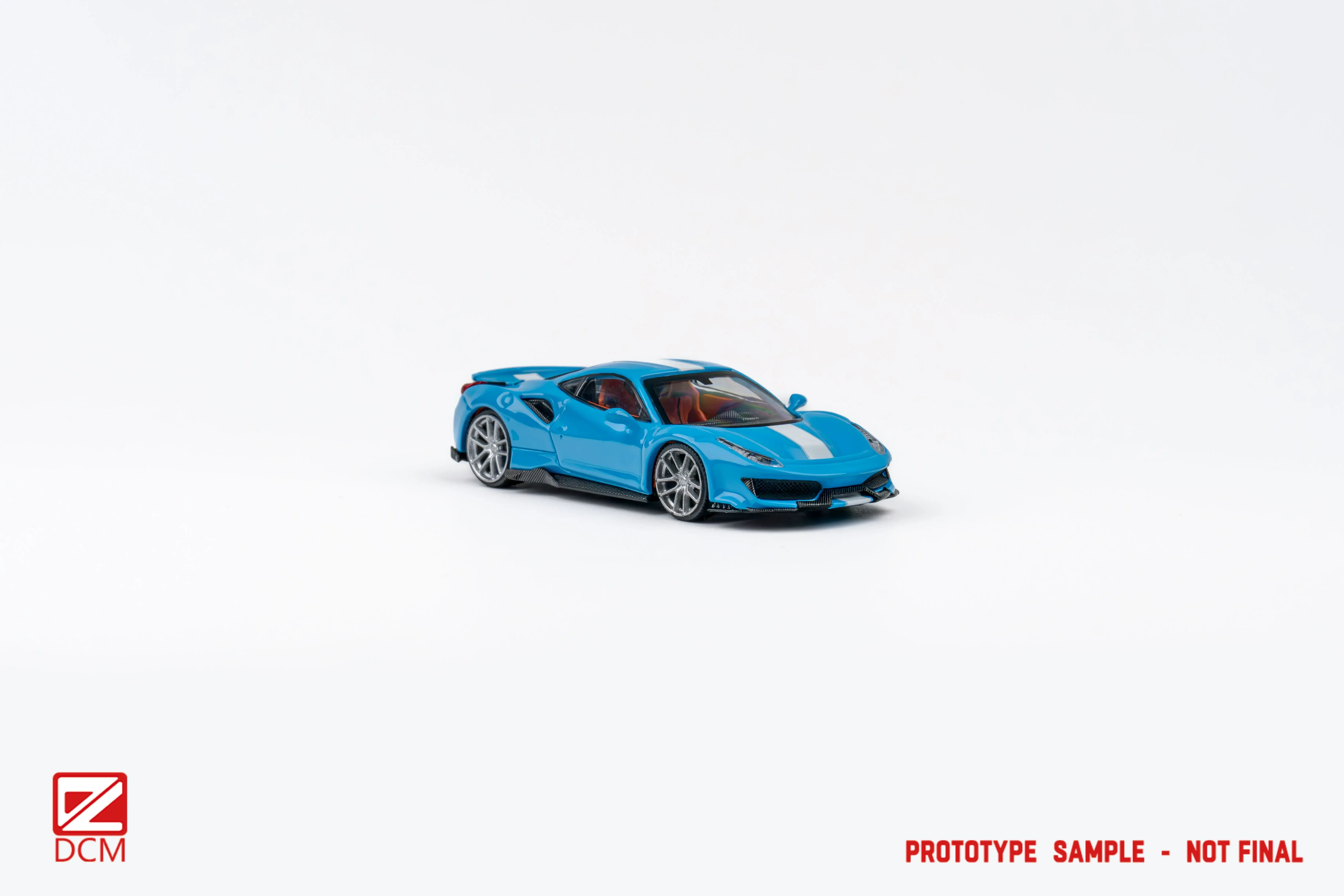 **Preorder**DCM 1:64 Novitec 488 Pista Sky Blue /Gray Diecast Model Car