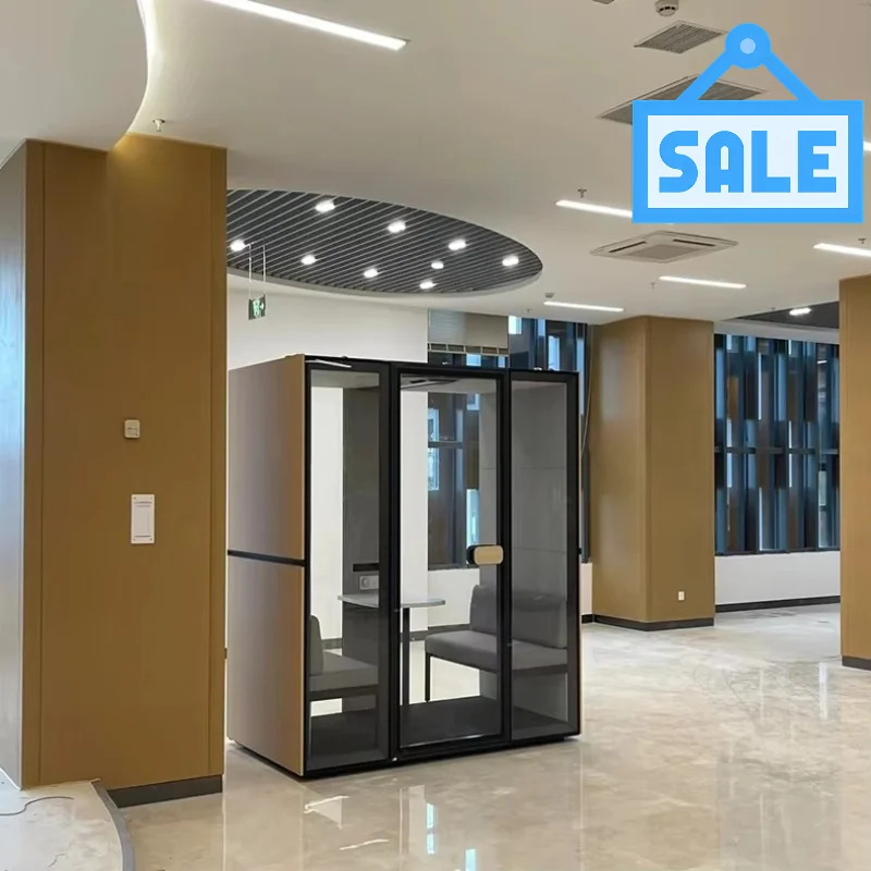 Shared Office Soundproof Cabin Work Space  Detachable Modular Office Pod 40dB Noise Reduction Meeting Pod Customized