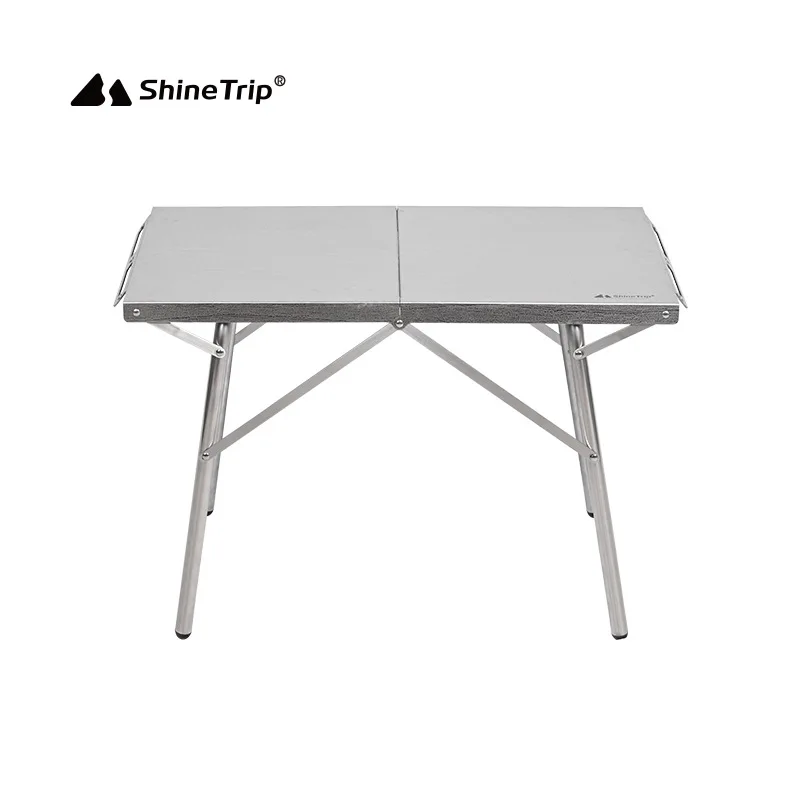 Bearing 50kgs Outdoor Camping Folding Table Portable Stainless Steel Picnic Barbecue High-temperature Resistant  Easy Install