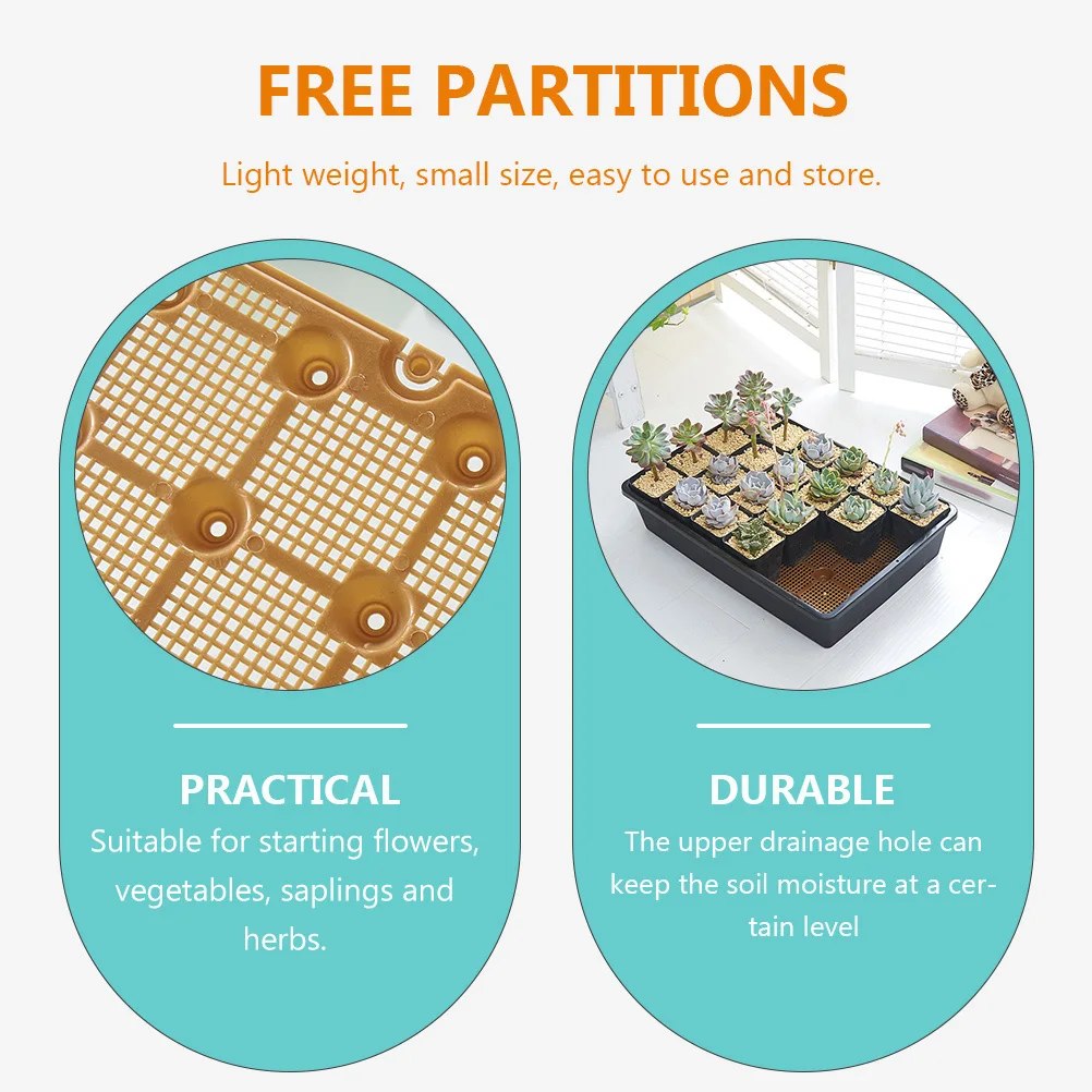 

Plastic Lightweight Durable Water-Saving Drainage Free Partitions for Flowers Vegetables Saplings Herbs Plant Starter