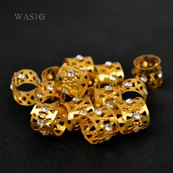 50 pcs Beads for Braid Hair Dreadlocks Accessories Adjustable Braid Cuffs Clip African Hair Beads Hair Rings