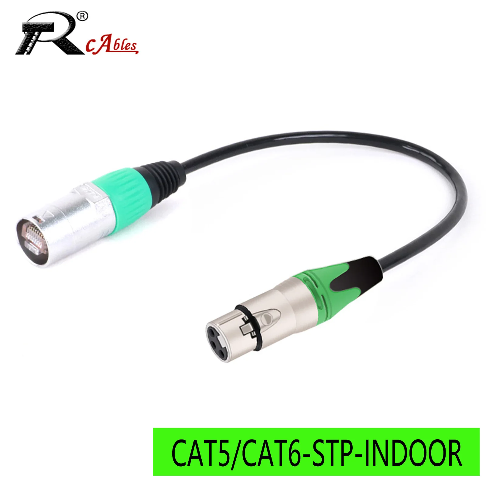 1PC Female 3pin XLR to RJ45 Male Connector Audio Cable CAT5 CAT6 STP 8P8C Network Interface Audio Signal Extension Cable Adapter