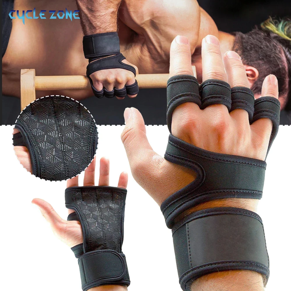 

Weight Lifting Training Gloves for Women Men Fitness Sports Body Building Gymnastics Grips Gym Hand Palm Wrist Protector Gloves