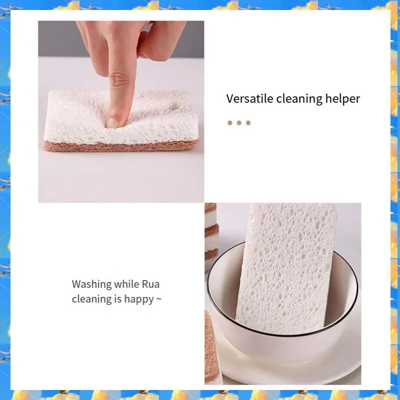 FTS 24PCS Scrub Sponges Kitchen Non-Scratch Cleaning Sponges For Dishes, Cellulose Sponges Safe On Non-Stick Cookware