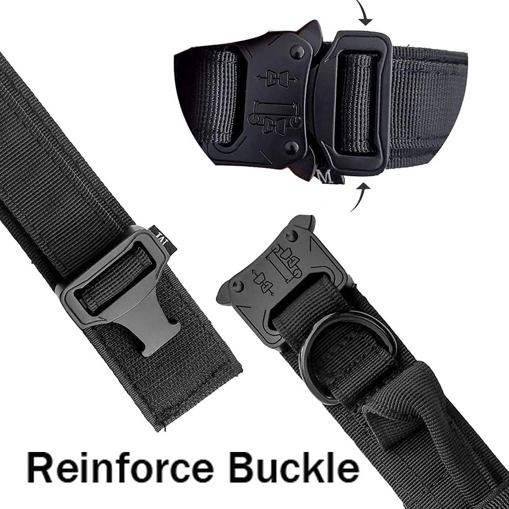 Dog Collar And Leash Set Adjustable Military Training Nylon Dog Collar Military Tactical Dog Collar Adjustable Dog Collar 1PC