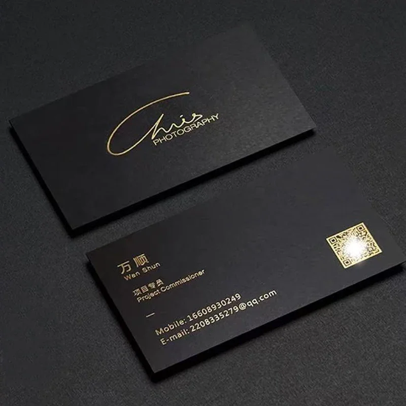 custom-business-card-printing-personalized-logo-black-thank-you-card-business-card-gold-and-silver-foil-hot-stamping-500g-thickn