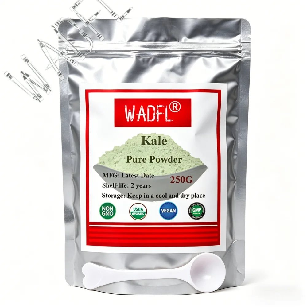Venta Directa de Fábrica, Empaque de Muestra, Hojas Secas de Kael Kale, Polvo Molido, Empaque Interior, Bolsa de Plástico de Doble Capa