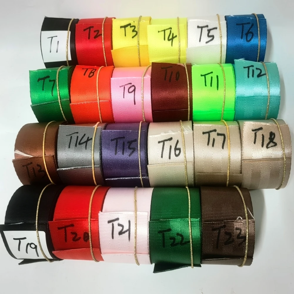 Joormom 3.6M/Roll Thickened Car Modified Seat Belt Webbing Multicolour Car Polyester Seat Safety Belts Car Accessories