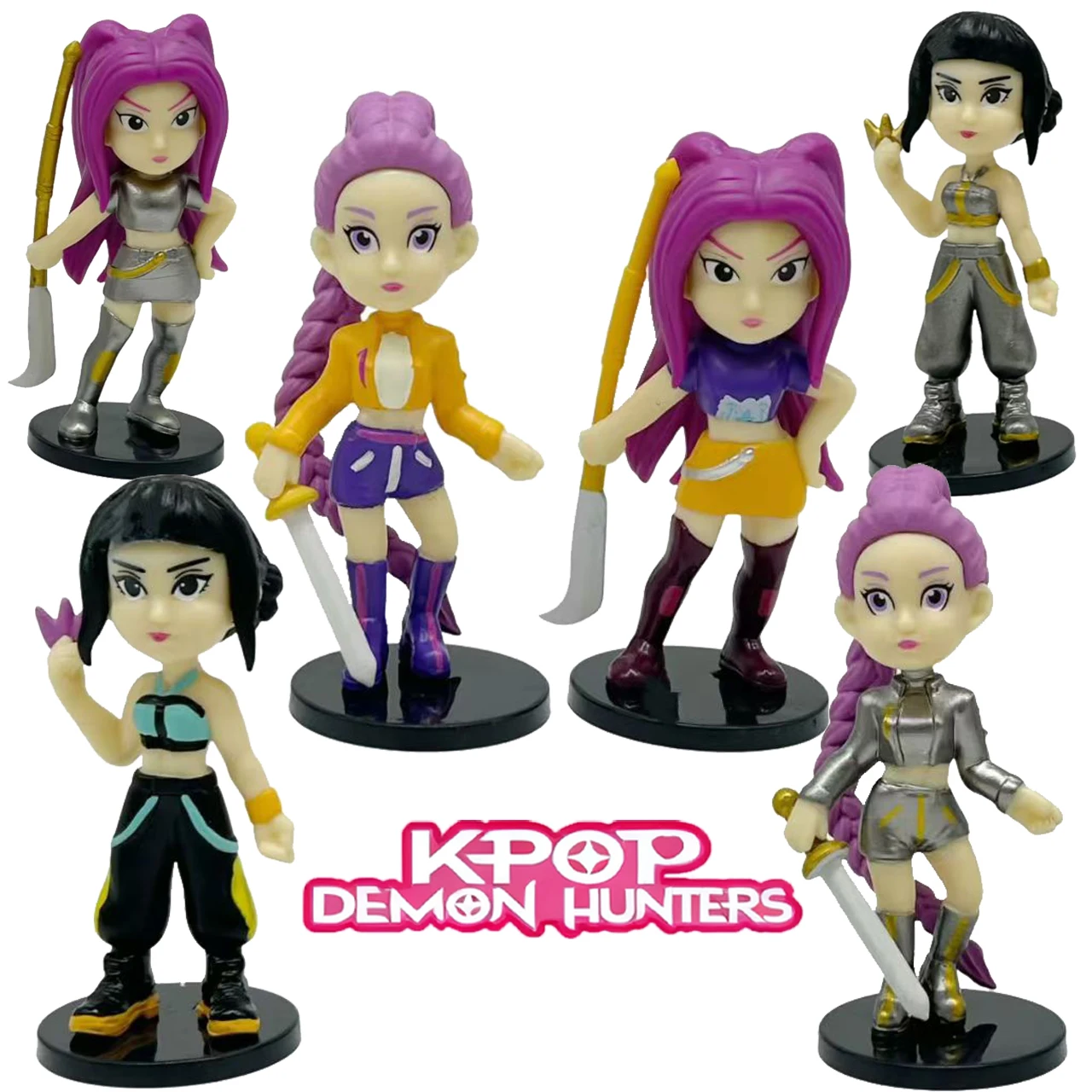 Q versão kpop demon hunters superstar rumi mira zoe acrílico pvc figura de ação brinquedo anime estatueta boneca para fãs presente brithday