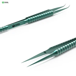 Pinça de liga 2UUL-Titanium, Ultra-precisão, impressão digital, Fly Line Forceps para Microscópio Telefone, BGA, CPU, Placa-Mãe Chip, Repair IC