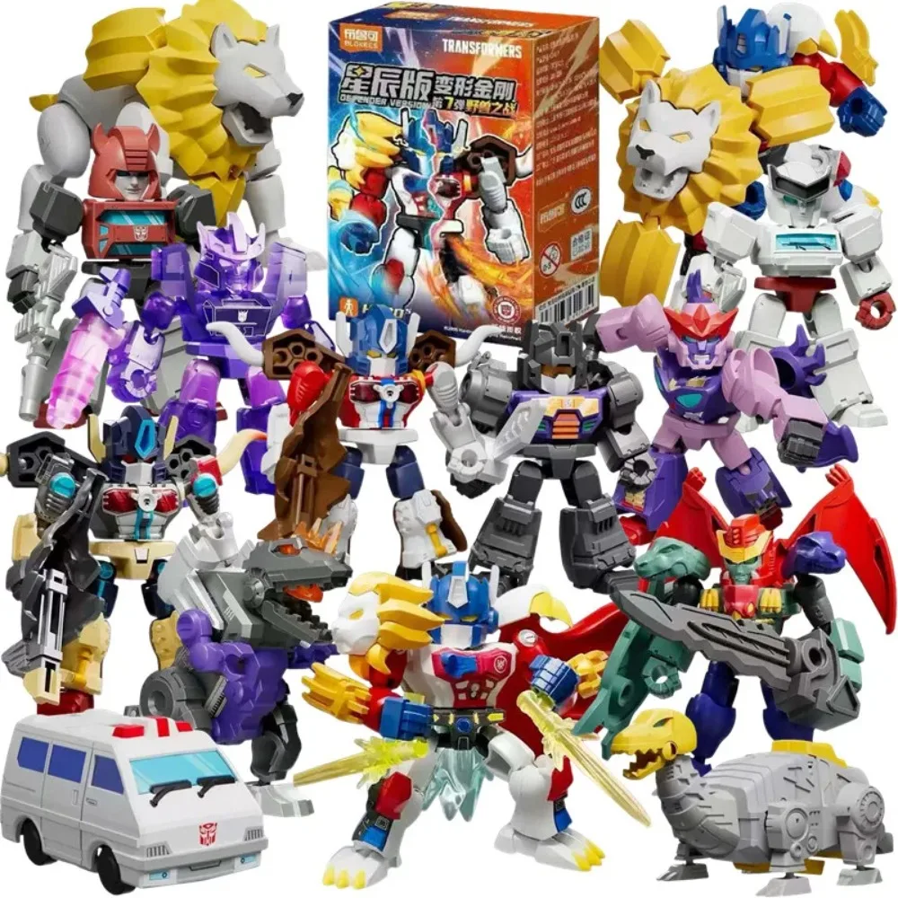 

Blokees Transformers Optimus Prime Megatron‌ ‌Rampage Grimlock Cliffjumper Magmatron Action Figure Assembled Toys Blind Box Gift