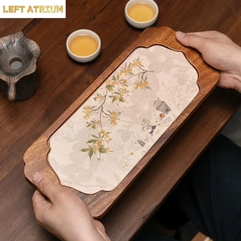 

South American Walnut Tea Tray New Chinese Style Home Mat Dry Soaking Table Whole Wood Zen Atmosphere Affordable Luxury