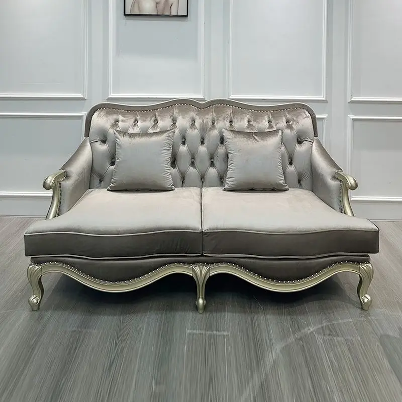 Sofa French Home Living Room Flannel Sofa Simple Modern High-end Furniture Villa