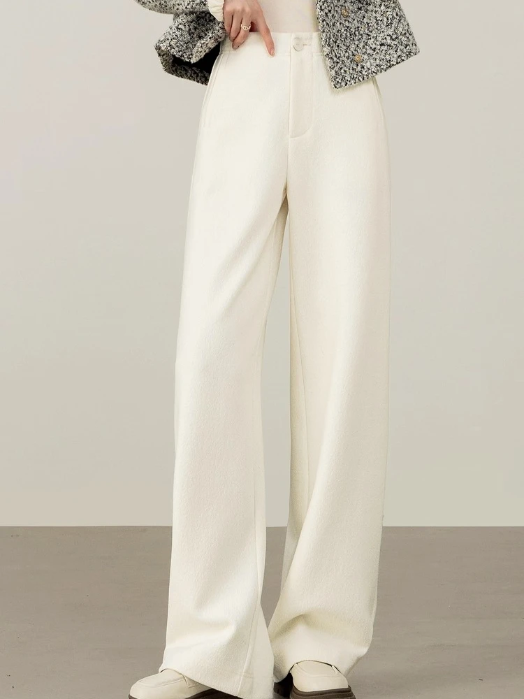 SENTUBILA سراويل نسائية خريفية عالية المرونة الخصر الرباط جيب فضفاض مستقيم بنطلون مجموعة غير رسمية الإناث 153K87952