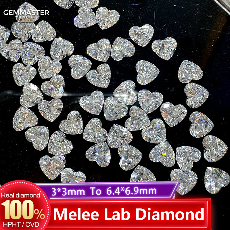 

Лабораторно выращенный бриллиант Melee, огранка «сердце», 3 мм, 3.5 мм, 4 мм, 5 мм, 6 мм, цвет D-E, чистота VVS VS, 100% натуральный, россыпью, маленький лабораторный бриллиант, боковой камень