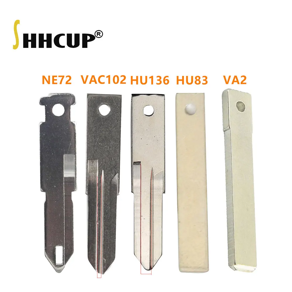 10pcs Original Uncut Key Blade VAC102 HU136 VA2 VA6 HU83 NE72 NE73 for Renault Peugeot Citroen Remote Fob Key Blank