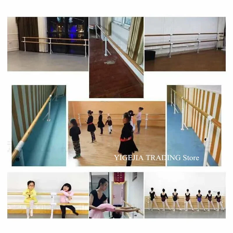 Floor Fixed 1.5M Dance Bar, Leg Pressing Ballet Barre with 80cm-120cm Height Adjustable, Stable Home Dance Barre, Fitness Bar