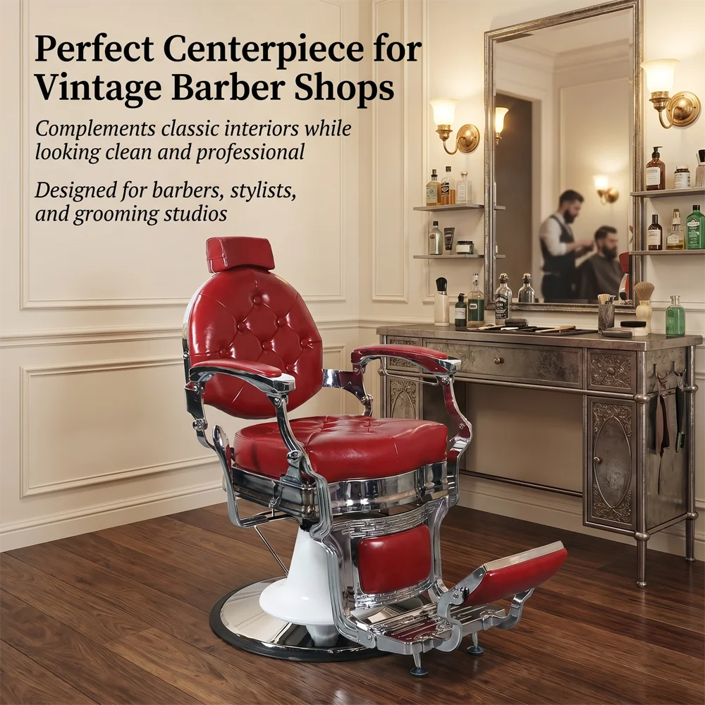 Barber Shop Chair Shaving Barber Hairdressing Styling Hair Salon Cutting Hairdressing Vintage Barber Chair for Man