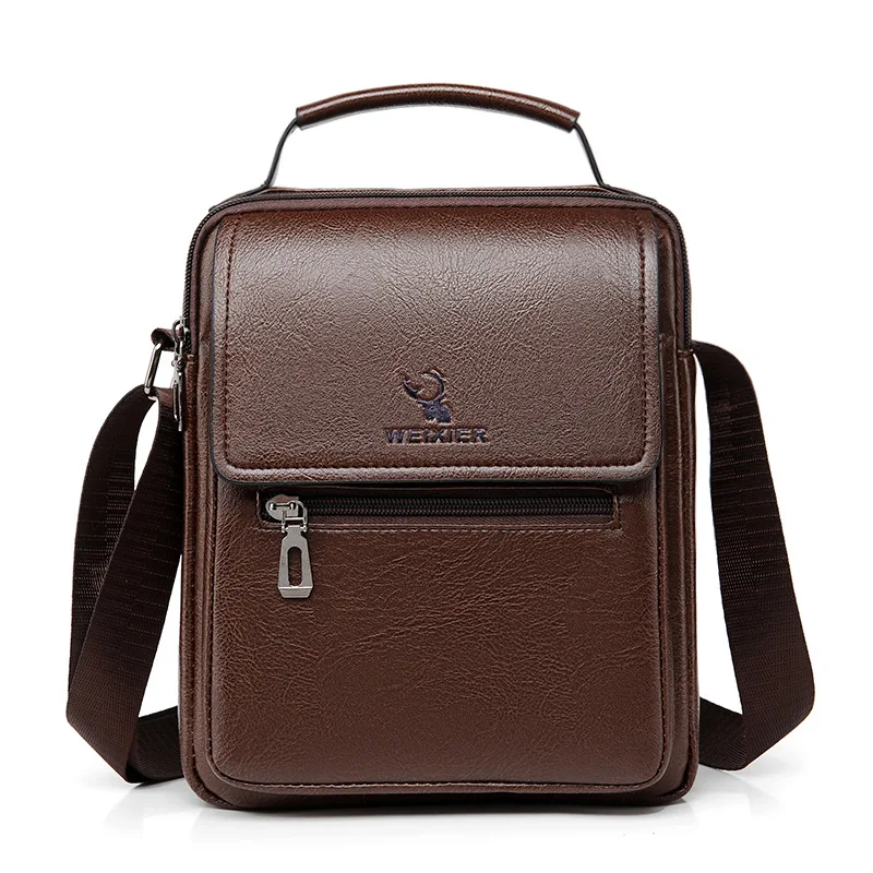 2025 Casual Large Capacity Retro Crossbody Bag for Men, Standing Waterproof Shoulder Bag, Wear-resistant Handbag