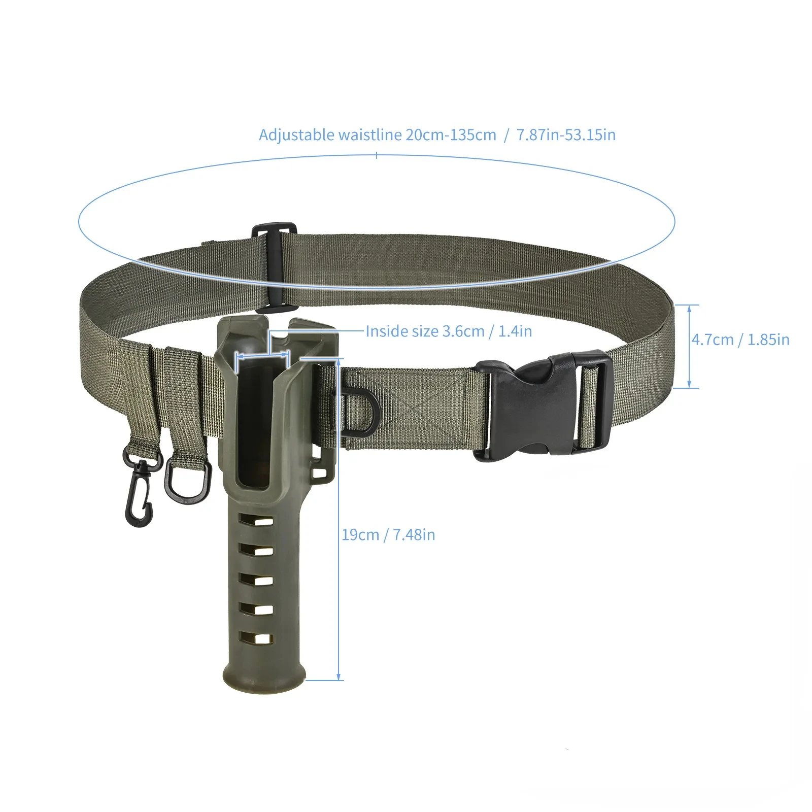 Portacanna portatile accessorio per attrezzi da pesca con dispositivo di inserimento per canna da pesca in vita regolabile accessori per la pesca