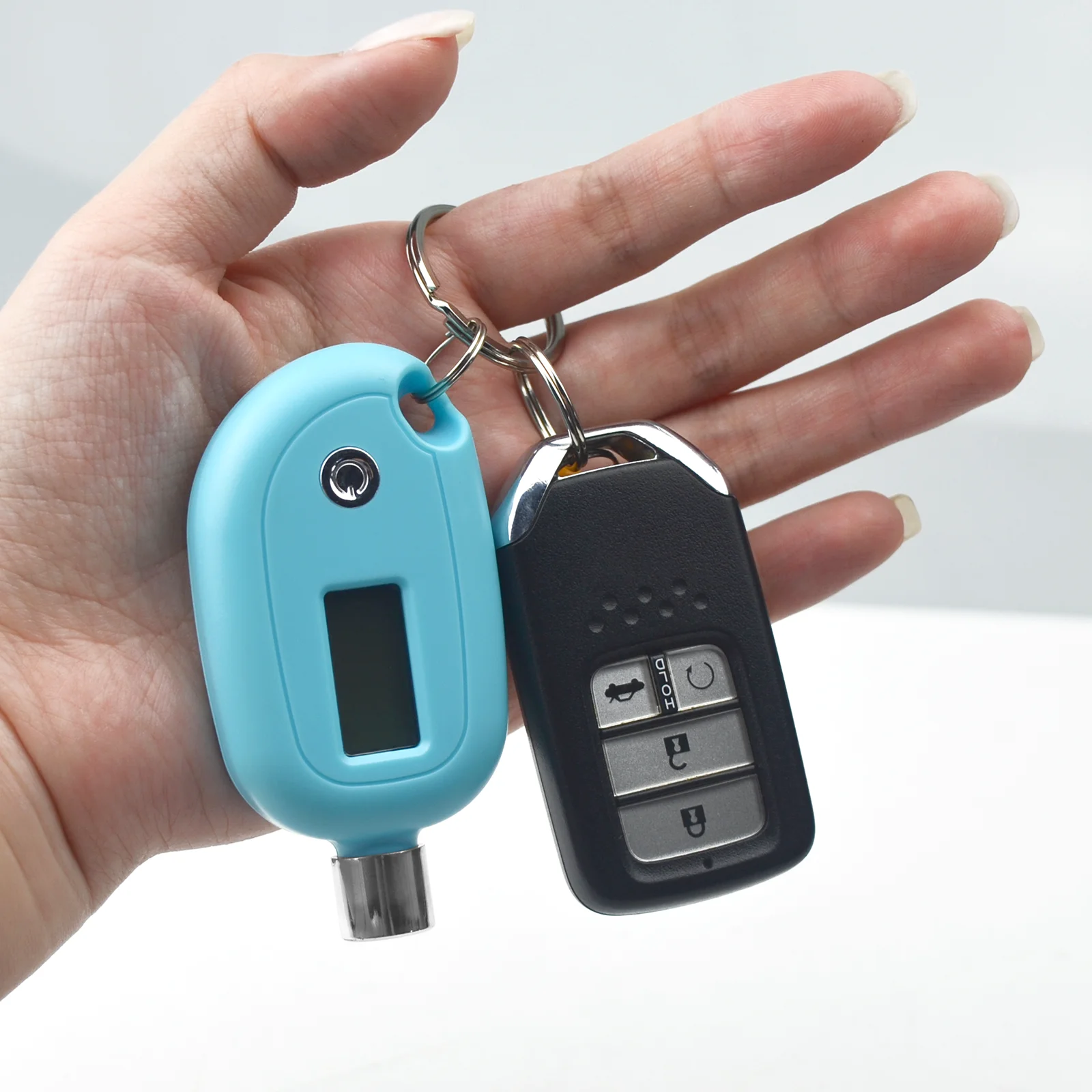 Jauge de pneu numérique avec écran LCD, testeur de pression d'air pour pneus de voiture, outils de test d'alarme de sécurité pour pneus de moto et automobile portables