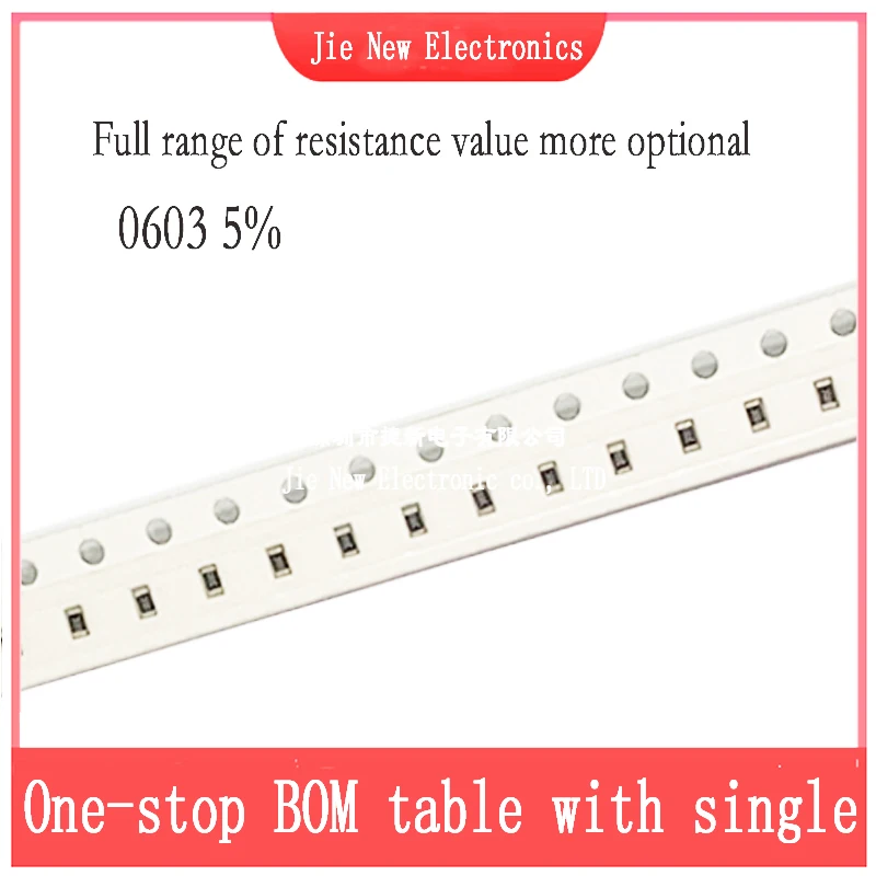 100PCS 0603 5% 0R-10M 1R 2.2R 10R 47R 1K 2.2K 10K 22K 100K 200K 470K 1M 2.2M 4.7M 6.8M Full Range of Supply