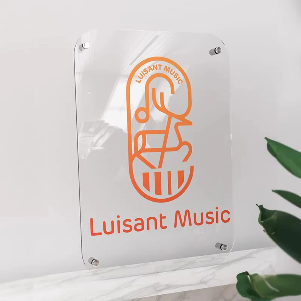 

Acrylic transparent board advertising board company studio doorplate customized high-end sign production