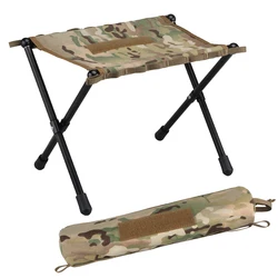 Outdoor Tactical Folding Stool Fishing Chair Picnic Camping Stool Foldable Alloy Camouflage Fabric Portable Easy Carry Furniture