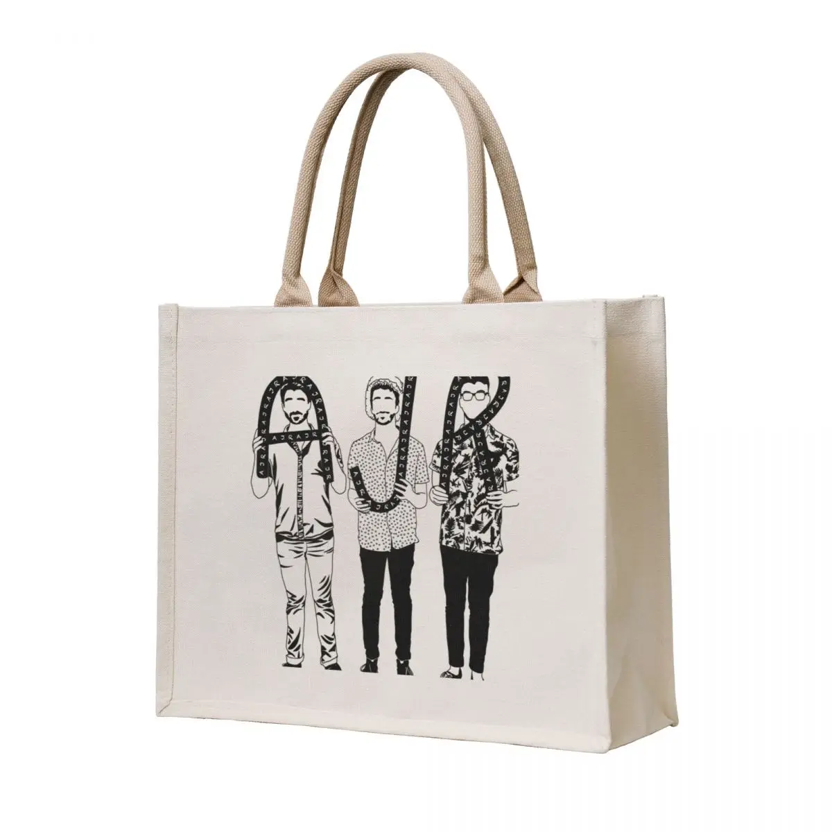 

ajr band black outline Tote Bag university shopper bag hand bag ladies Handbags women shopper bags for women