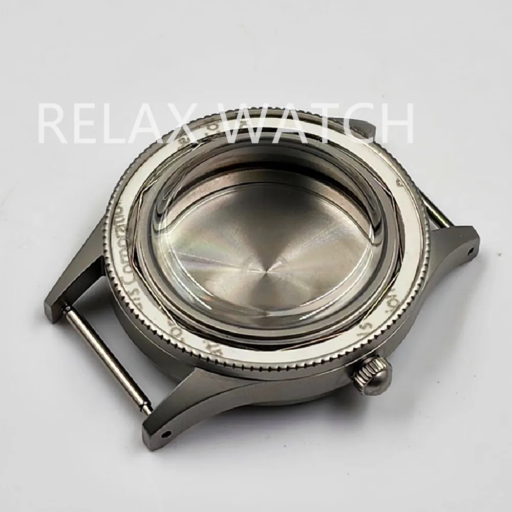 Cassa dell'orologio sabbiata in acciaio inossidabile da 40MM, vetro a cupola originale Vintage adatto al movimento automatico NH35 NH36