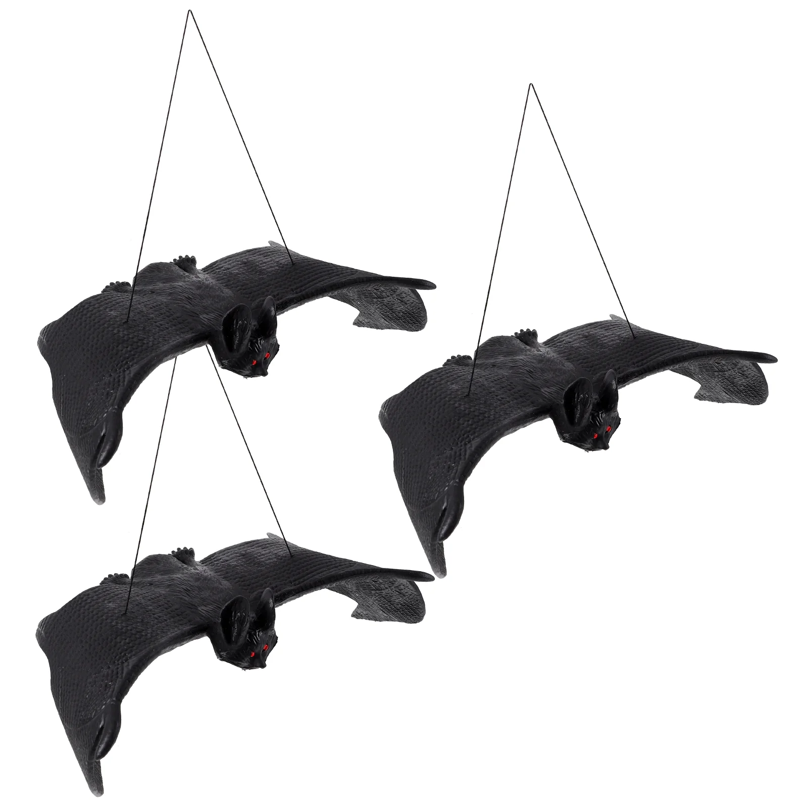 

Halloween Hanging Bats Scary Rubber Vampire Flying Pendant Yard Home Window Wall Decorations