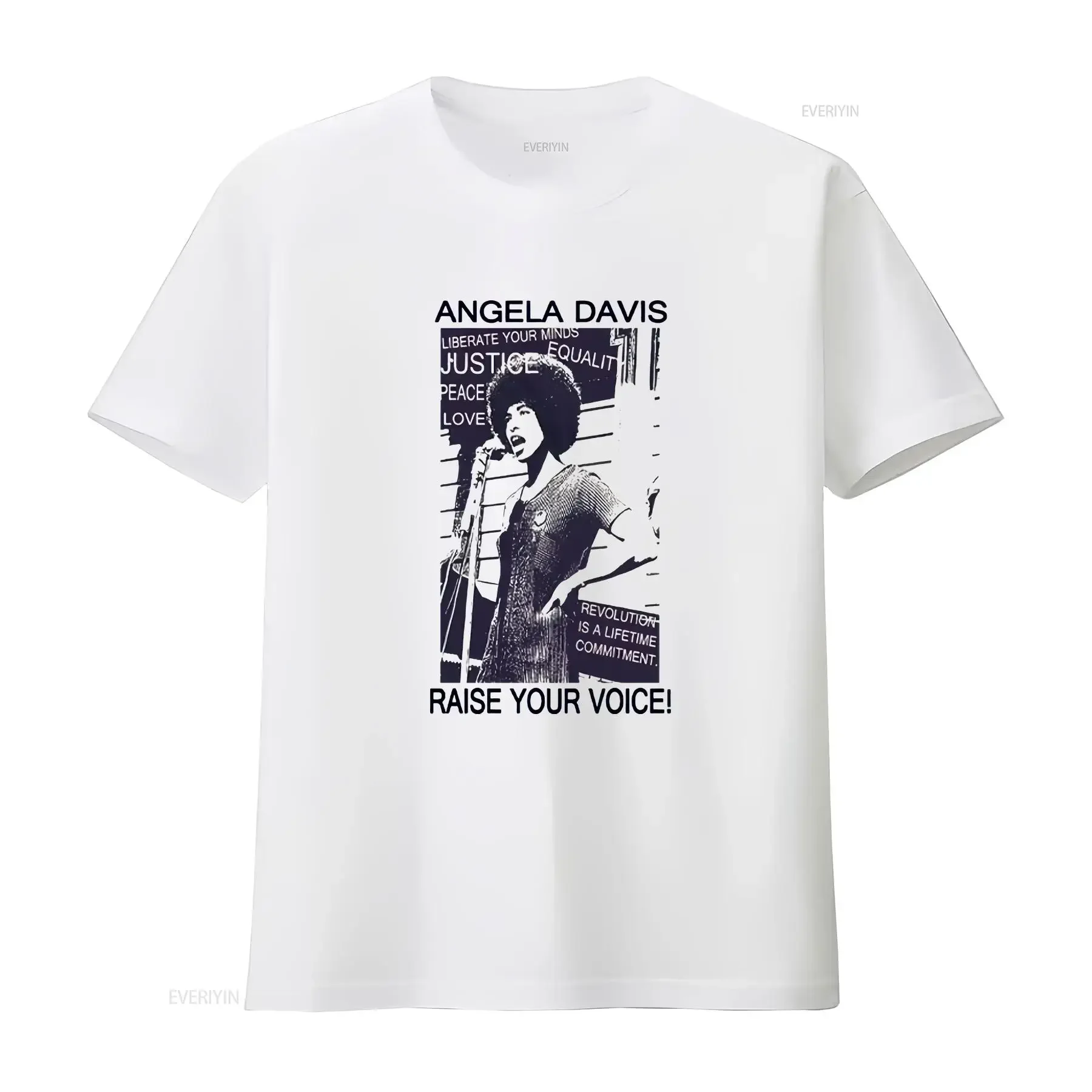 Angela Davis Black History Month Civil Rights Freedom Fighter T Shirt NL1128 vintage Washed Breathable designer clothes