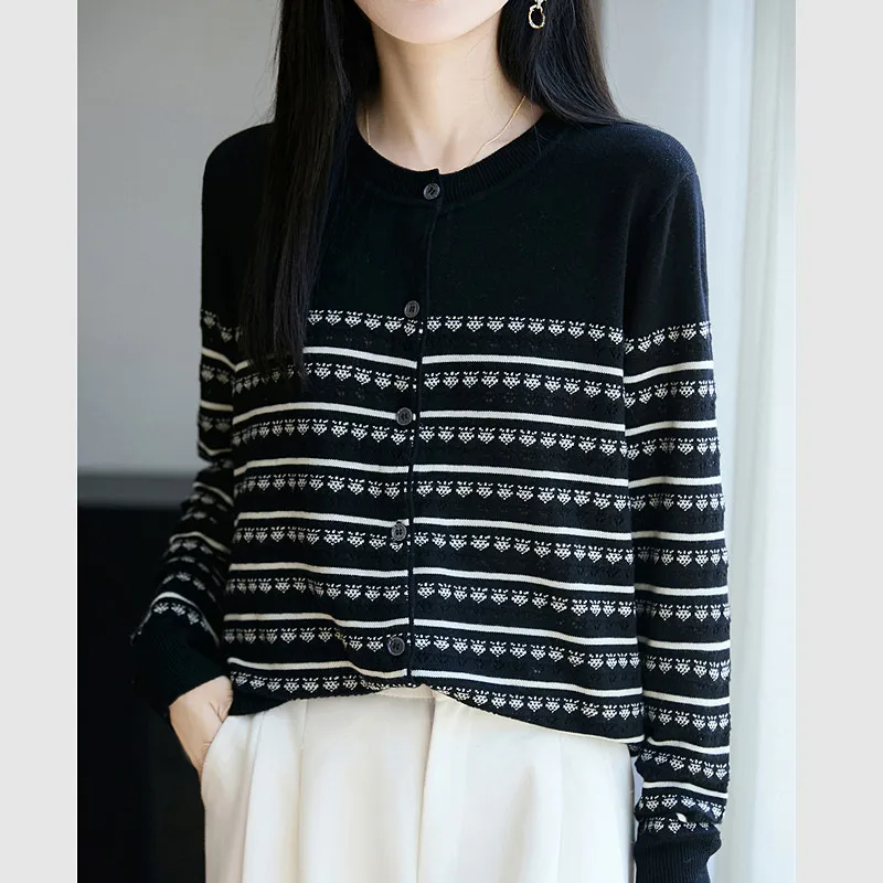 

Модная весенне-осенняя куртка-кардиган, новый трикотаж, топы, женская верхняя одежда, шерстяное пальто, вязаный женский свитер, джемпер Traf