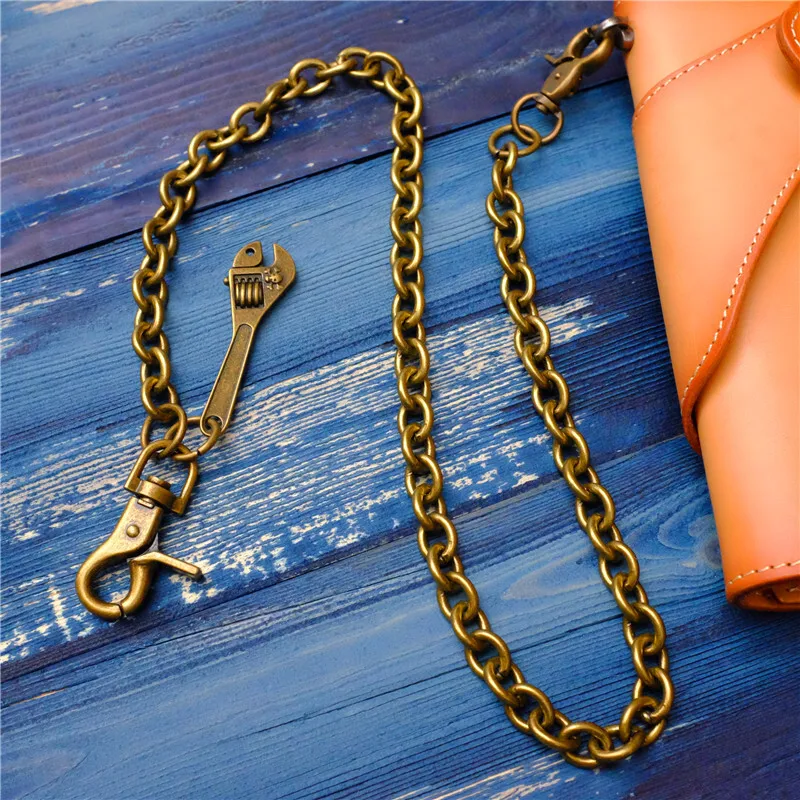 

Handmade bronze u-hook men's wealth cloth chain non mainstream waist chain