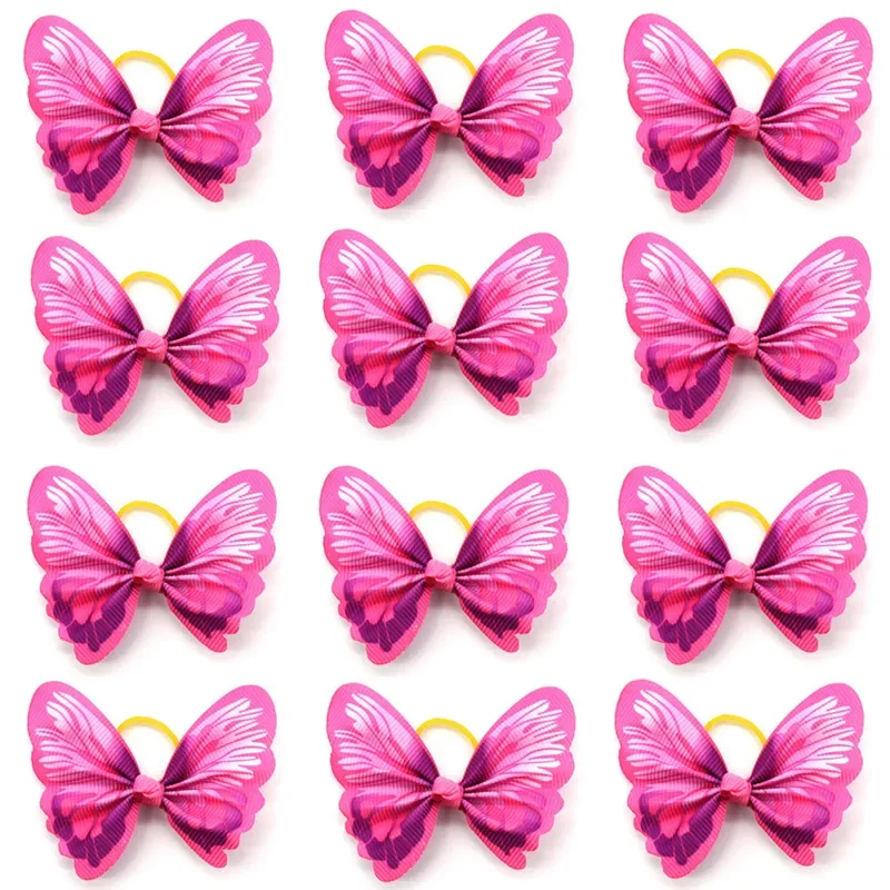 10/20pcs Small Dog Decorated Hair Bows Dog Bows Small Dogs Cat Grooming Accessories Dog Hair Rubber Bands Pet Supplies