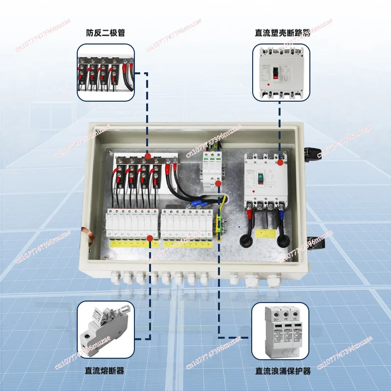 Solar DC1000V Photovoltaic DC Combiner Multi-loop Custom Fusing Surge Distribution Box