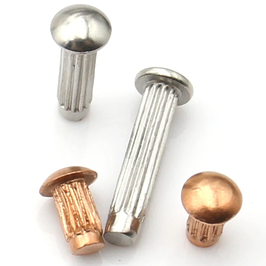 Aluminum /Copper Knurled Nameplate Rivets Half Round Head Slant Pattern Rivet M2 M2.5 M3 M4 M5