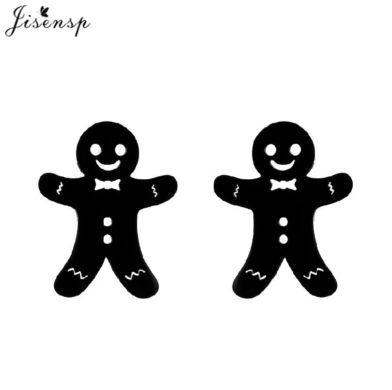 Korean Fashion Deer Snowflake Stud Earrings for Women Girl Christmas Jewelry Gingerbread Man Earings Bow Mouse Ear Piercing Gift view 5