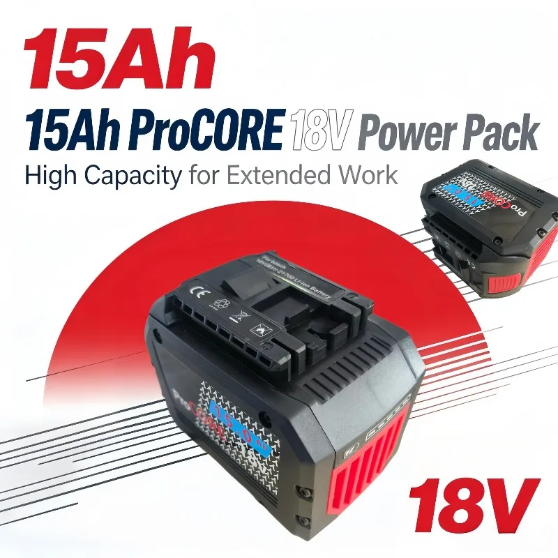 Draadloze Tool Batterij 18V 15000mAh Lithium, Procore Vervangende Batterij voor BAT618 GBA21700