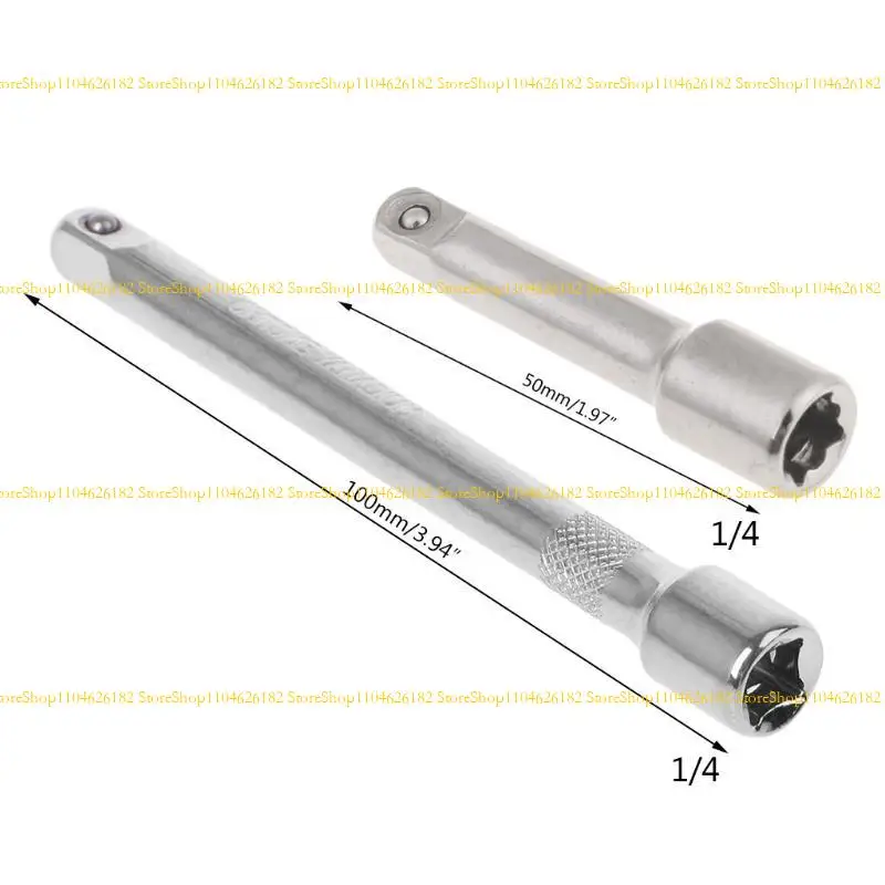 Q2Q4 1/4" Long Short Drive Extension Bar Set Adapter Connecting Rod Socket Ratchet