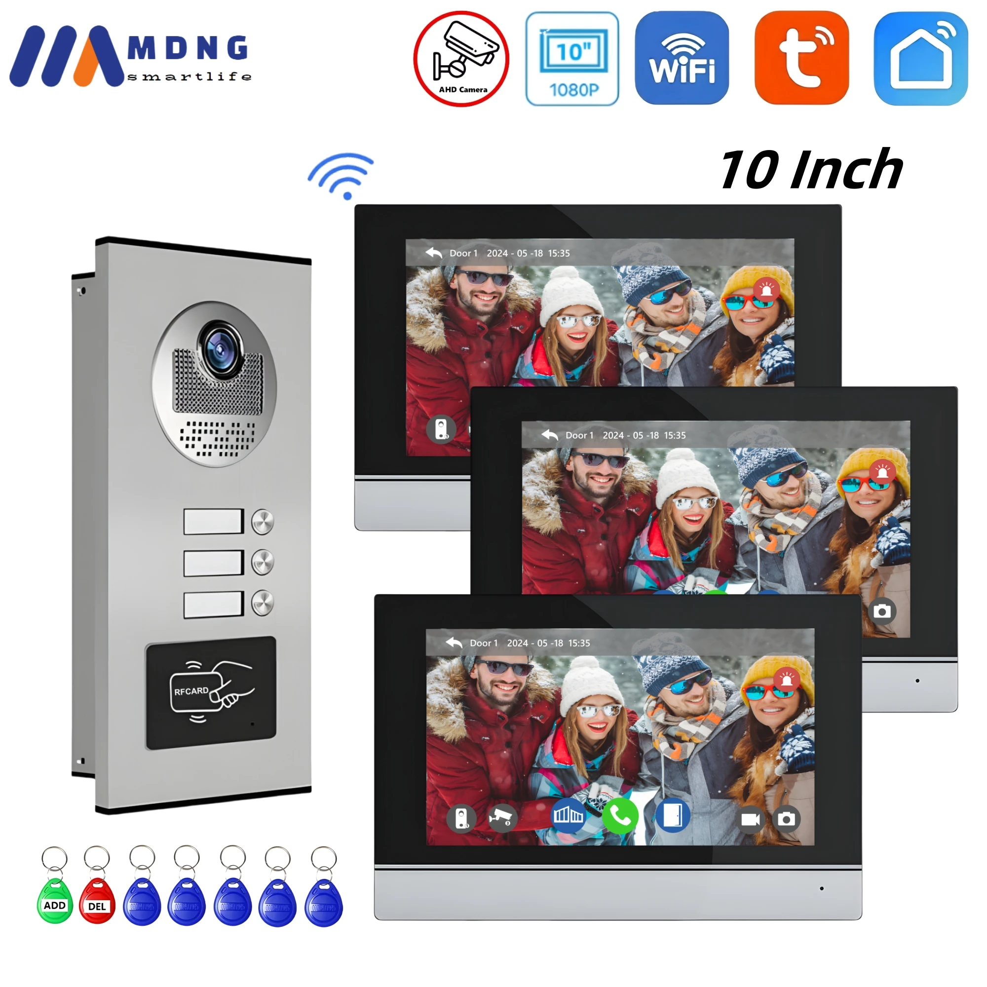 10 Inch Tuya Smart WIFI Multi Apartments Intercom System 7