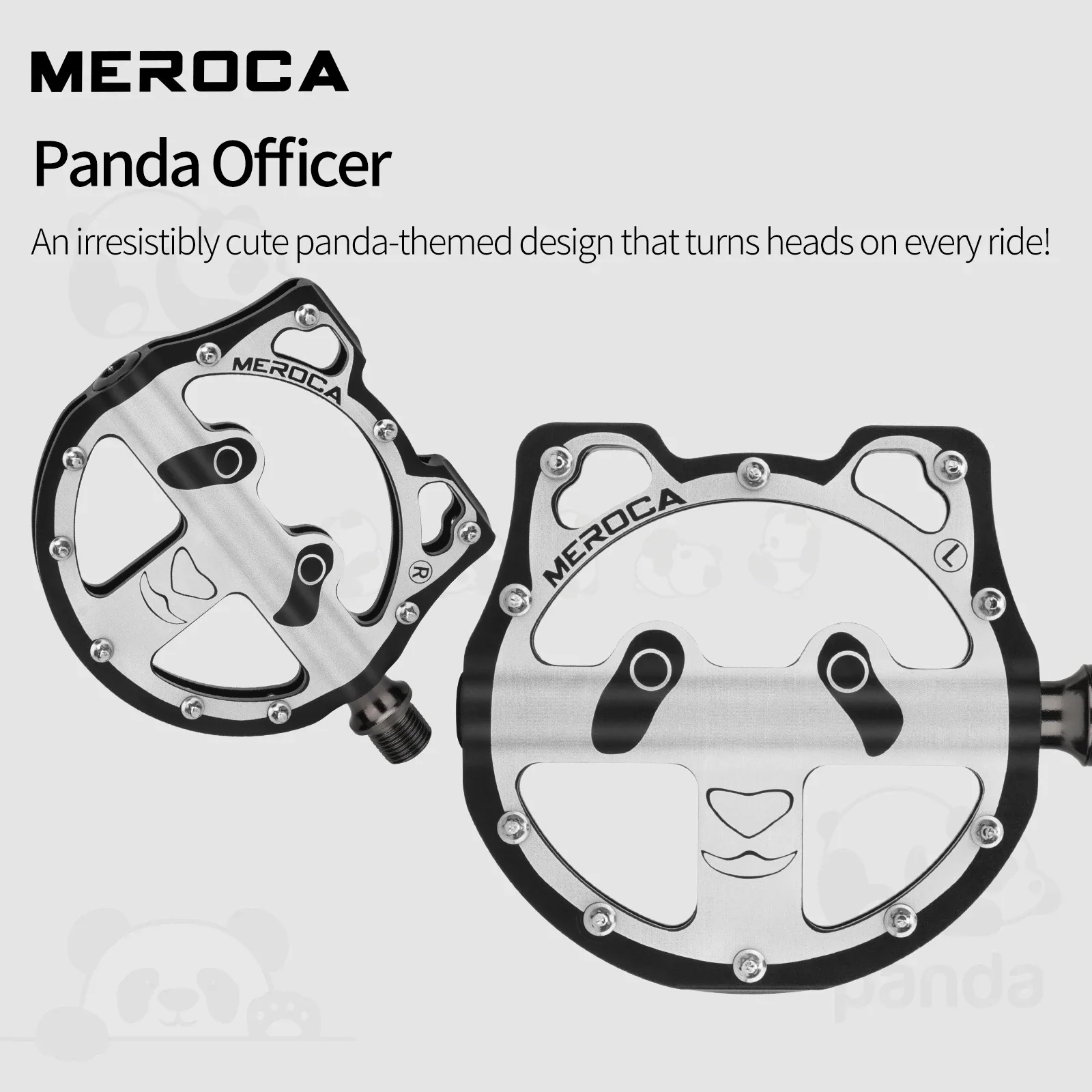 GOLDIX دراجة دواسة الكرتون الباندا شكل 3 تحمل سبائك الألومنيوم للطي دواسة دراجة عدم الانزلاق الجبلية الطريق دراجة دواسة #4