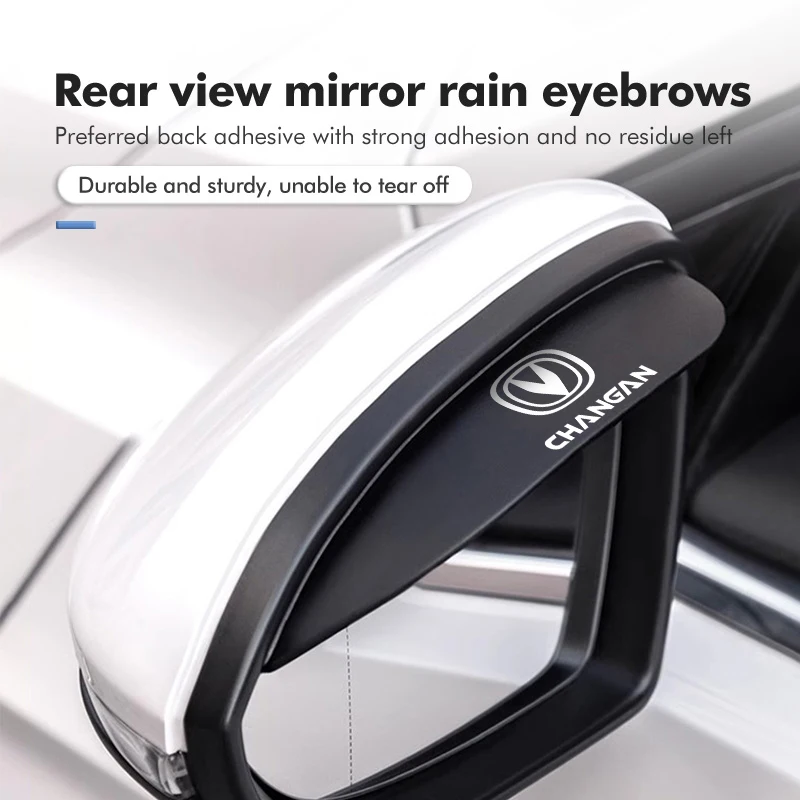 2PCS Soft Rubber Rearview Mirror Rain Eyebrow Styling Accessories For Changan CS75 CS15 CS95 CS35 PLUS CS55 CS85 Alsvin Eado